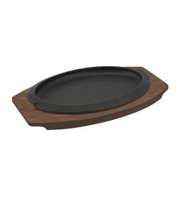 PIATTO SERVIRE OVALE 32X22 GHISA CON VASSOIO