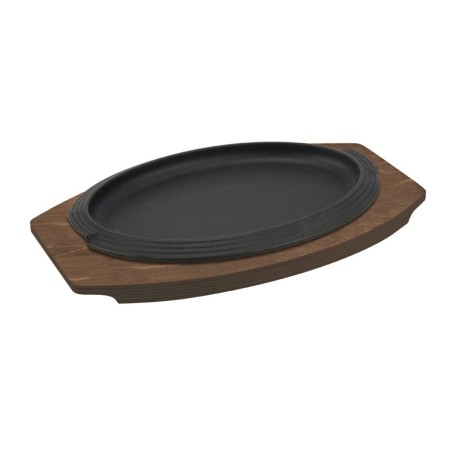 PIATTO SERVIRE OVALE 32X22 GHISA CON VASSOIO