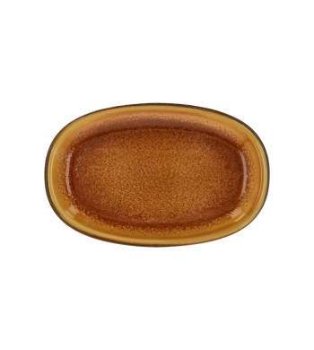 PIATTO OVALE PIANO CM 30X20 AZPETRA MUSTARD