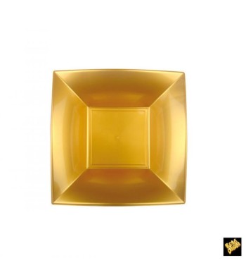PIATTO FONDO NICE POLIPROPILENE ORO 180X18 CONFEZIONE DA 12