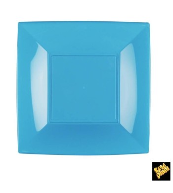 CONFEZIONE 25 PIATTO PIANO NICE POLIPROPILENE TURCHESE