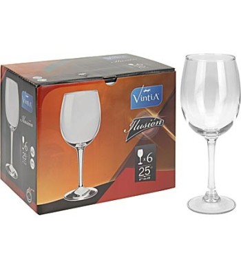 CONFEZIONI 6 CALICI VETRO 25 CL VINTIA