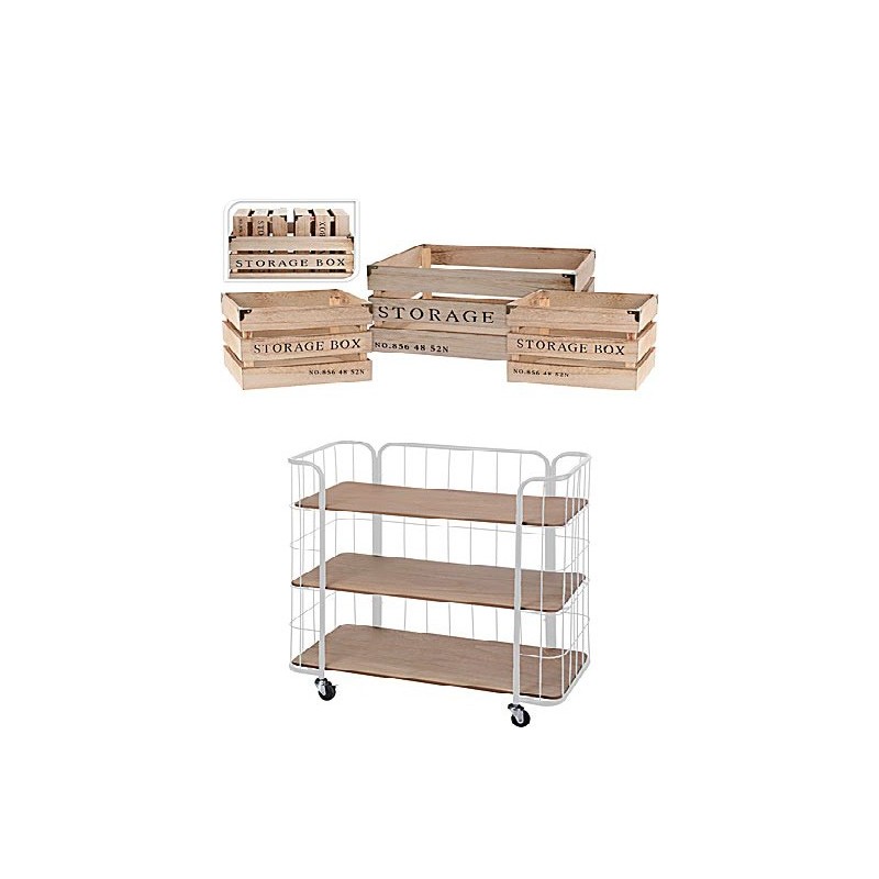 3 CESTE LEGNO 36 - 24CM