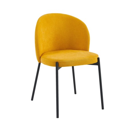 SEDIA SHELLY  IN TESSUTO SENAPE (NETTO)